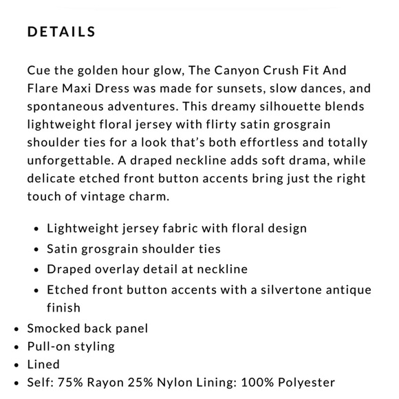 VICI Canyon Crush Fit n’ Flare Midi Dress in Blue Floral M NWT - Picture 5 of 8